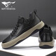 Siete lobos zapatos para hombres nuevos zapatos de cuero casual zapatos de cuero genuino para hombres zapatos de trabajo de verano zapatos espesas de llave espesa 42 zapatos de cuero talla