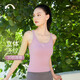 Aixiabu Spring and Summer Professional Yoga Wear Top Women's Short Yoga Vest Fitness Wear Pilates Seamless Quick-Drying Sports Bra Pollen Purple/Imported Yarn/Top A23003NWF L
