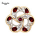 Eternelle French Eternal Baroque Retro Brooch Women's High-end Corsage Autumn and Winter Collar Pin Accessories Cardigan Button Classic Red
