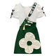 Yin Zhentian 2024 Sommerkleid gefaltete Blume Einsschuld-Riemen-Rockanzug für Frauen 9194 Top + 9 Riemenrock Zwei-teilige Set M Empfohlen 80-Jin [Jin ist gleich 0,5 kg]