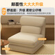 Cama de sofá plegable de bambú con sofá de tatami perezoso Internet Celebrity dormitorio en casa alquiler multifunción simple sofá pequeño [crema blanco] ajuste de múltiples etapas/puede dormir o acostarse