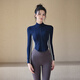 LULULOMDDW2024 New Lightweight Breathable Yoga Wear Women's Professional Pilates Training Fitness Jacket Top Sports Jacket Navy Blue L