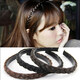 Rongxia Korean trinkets Korean style braided headband headband Japanese and Korean wig braided hair accessories hair clip hair non-slip with teeth black