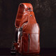 Vinnie bag genuine leather men's bag cowhide chest bag sports bag retro shoulder bag men's bag casual crossbody bag light brown