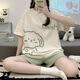 Yitangduo Pajamas Pajamas Estudiantes de verano Estudiantes de secundaria Estudiantes de secundaria cortos lindos estilo delgado se puede usar fuera de ropa casera Q6627 M [sugerido 80-100Jin [Jin es igual a 0.5 kg]]