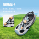 ANTA Children's Sandals Boys' Beach Shoes 2024 Summer New Baotou Breathable and Comfortable Soft Sole Outdoor Shoes Mai Qiao Gray/Mud Lime/Dust Purple-1 30