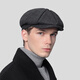 Lufeng Razor Party hat Peaky Blinders octagonal hat retro British woolen newsboy hat men's beret painter hat black and gray plaid head circumference 58-60CM