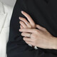 Lao Fengxiang Glacier Foot Silver Pareja anillo Una pareja de propuestas Anillo de propuesta de pareja para regalos de aniversario de bodas para su novia Po Foot Silver Pareja Ring [Jingsuda]
