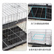 Pet Leguai Dog Cage Cat Cage Dog Cage Medium and Large Dog Bold Encrypted with Toilet Dog Kennel Household Folding Rabbit Cage Pet Cage Silver Color Angle Steel Bold Encrypted 100*60*70cm