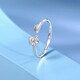 Mengjinyuan Platinum Ring PT950 Love Daisy Ring Platinum Open Finger Ring for Girlfriend, About 1.6g