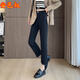 Anyinu Frühlings- und Herbst neue Freizeithose Frauenanzug Frauen kleiner neun Kubische Straße Hosen Hochwait Professionelle kleine Beinhose 9227 Aprikose M.