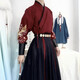 Sichuan Falcon Hanfu erwachsener männlicher Held -Gelehrter Altes Kostüminininnenin schwarzer Seidenhirsch Jinyiwei Tang Anzug junger Master Performance -Kleidungsklasse Kleidung Zhufeng + Belt + Wristguard + Fan xl