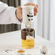 Modern Housewife Mototo Panda Travel Tea Set Portable Ceramic Kung Fu Tea Set Outdoor Quick Cup Motuo Tuo Bamboo Lid Quick Cup (one pot with three lids)