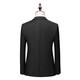 Vocacool Men's Suit Suit Business Formal Wear Professional Wear Interview Slim Suit Wedding Groomsmen's Dress Groom's Suit Large Size Black (Suit + Pants + Tie) 3XL/155-165Jin Jin is equal to 0.5 kg