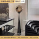 Zhongshuai high-end lava floor lamp post-modern light luxury living room bedroom study room decoration creative atmosphere Italian style H145 pearl black + smoke gray lampshade warm light