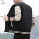 Woodpecker (TUCANO) jacket men's casual jacket youth Korean version 2024 spring and autumn trendy slim body clothes color-blocking gown autumn suit K12210 black + K12109 black M