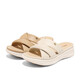 
Belle thick-soled casual slippers, juren leather home slippers, A9T1DBT4 beige 36