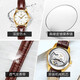 OLEVS (OLEVS) Swiss certificados Diez relojes Top Diez para Women Temperamento mecánico completamente automático Temperamento simple Reloj de mujeres Luz de lujo Luxury Small Belt 6629 Versión mejorada de cuero marrón Gran grabado para mujeres