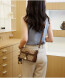 
Kangaroo Bag Women's 2025 New High-Quality Fashion Casual Crossbody Bag Small Square Bag Versatile Shoulder Bag Women's Bag Dark Brown Bear