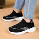 Children's flying knit casual shoes 2025 spring and autumn style multi-walking breathable socks shoes for boys and girls lightweight soft sole pedal 689 white and black 29