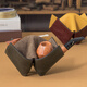 Sharphan (Savinelli) Italienischer Sharphan-Pfeifenhalter aus Südost, Nordwestorigami M674 Viertüriger Lederpfeifhalter Herrengeschenk Silber Grey-Hole