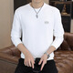 RMRZ T-shirt à manches longues pour hommes 2025 Spring et automne à la mode libre Plus taille rond