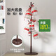 Small craftsman solid wood coat rack bedroom floor-standing simple clothes hanger multi-hook clothes rack walnut color disc style