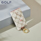 Golf (GOLF) key bag for women multifunctional key bag small mini keychain card bag key bag two-in-one beige with cherry powder