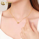 China Gold (China Gold) Gold Pendant Fomen Foot Foot Gold Gold Slim Taist Collier Pendre d'anniversaire Gift pour la journée Girlfaren Wife Profiter's Day [aujourd'hui / le lendemain] Slim Taist Pendant environ 0,1 g [Give Silver Chain]