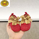 G.DUCKKIDS Spring and Autumn Baby Princess Shoes 0-1 year old 3 months 100 days red festive baby week New Year soft sole toddler shoes New Year princess shoes 02 model / soft cow tendon sole size 16 size 13cm / about 9-16 months
