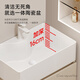 El gabinete de baño Tezzog es ultra estrecho 30 ancho de doble cajón doble de apartamento pequeño lavabo de cerámica Baño Integrado Baño Mini Washbasin [Basin ancho] 4837 Cajón doble gabinete principal (sin espejo)