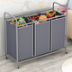 Junmo Classified dirty laundry basket laundry room clothes bucket mobile wheel storage basket laundry basket large fabric toys and clothes collection silver gray - length 30 width 40.5 height 841 baskets