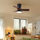 
Weather vane modern simple children's room fan light bedroom ceiling fan light frequency converter electric fan chandelier silent household integrated light fan frequency converter 32-679B black ceiling-deep wood grain light change remote control