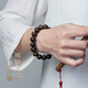 
Dalong Vietnam Fusen Red Clay Agarwood Bracelet Sinking Level Full Oil Full High Fat Yuhua Old Material Single-Ring Buddhist Bead Bracelet Men FS12014