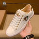 TUTORGOOSE men's low-top sneakers autumn new fashion versatile casual shoes men's light luxury trendy personality embroidery simple men's shoes white 41 one size larger than sports shoes