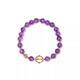 BOSFRU high-end Brazilian amethyst bracelet, simple and sweet style student thin chain citrine student bracelet as a gift for girlfriend, suitable for clean hands with a circumference of 14cm