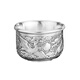 Silberwaren-Silber-Tee-Set 999-Fuß-Silber handgefertigte Teekanne Silber Tee Tasse gekochtes Tee Anti-Scenen-Kessel Silber Geschenk für Älteste 2 Töpfe 7 Tassen etwa 1048 Gramm [Dragon und Phoenix Förderer]