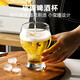 (Yi Nian Fan Yuan) Craft Beer Cup, Internet Celebrity Beer Glass, Creative Wine Cup, Large Capacity 450ML Juice Cup, Big Belly Waist Cup, Home Drinking Cup, Bavarian Style 450ML Single