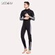 ZCCO3mm wetsuit men's one-piece warm surfing wetsuit women's long-sleeved cold-proof snorkeling winter swimsuit pants men's black XS XS