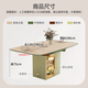 Shanglin Chuntian Rock Table and Chair Combination Telescopic Storage Multi-function Round Table Family Dining Table Small and Medium Apartment Dining Table Bright Snow Mountain White + 699 Chair Gray 1.3 meters One table and four chairs