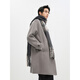 GXG men's long woolen coat black winter 2024 new arrival coffee color 175/L