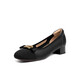 Red Dragonfly Women's Singles Shoes New Small Small Fabor Light Bozo Color Bundle Tacón grueso para mujer Zapatos de perros Camas de mujer WGB12056 Negro 40