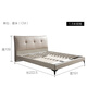 Mousse (de RUCCI) Leather Bed Master Bedroom Soft Covered Large Bed Head Layer Cowhide Wedding Double Beige (Bed + Latex Mattress) 1.8*2m