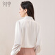 Chushen long-sleeved shirt, feminine lapel bow design, professional business commuting casual white shirt S13KC2990
