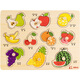 Fuhaier wooden fruit scratching board puzzle children's cognitive early education development toys infant and toddler panels matching boys and girls 3-5 years old baby intellectual enlightenment birthday Christmas gift