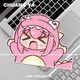 Litian Lonely Rock 2D Animation Car Aufkleber süßes Boqi Jiang Ausdruck Packspicker Auto Kratzabdeckung Q1476 Dinosaurier Q Version Boqi Jiang 50*37cm