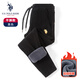 U.S. POLO ASSN. Paul sweatpants men's autumn new trendy men's pants loose velvet warm sports pants men's breathable casual pants black flat mouth L
