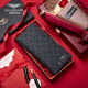Falai Armani Wallet Herren Langer Multifunktions-Brieftaschen Valentinstag Mode High-End-Geburtstagsgeschenk für Freund Ehemann Dad Schwarz [Theke Geschenkbox]