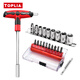 Tolia 21-piece socket and bit set T-type wrench socket and bit repair tool set SD061008