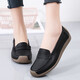 Mom's shoes spring and autumn super soft sole comfortable single shoes middle-aged and elderly women's shoes non-slip granny shoes ladies genuine leather beanie shoes black 37